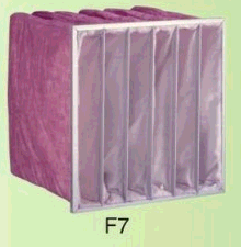 袋式中效空气过滤器可分别为F5级,F6级,F7级,F8级,F9级、中效袋式过滤器,可用于空调系统的中级过滤,以保护系统中下一级过滤器和系统本身,在对空气净化洁净度要求不严格的场所,经中效过滤器处理后的空气可直接送至用户。